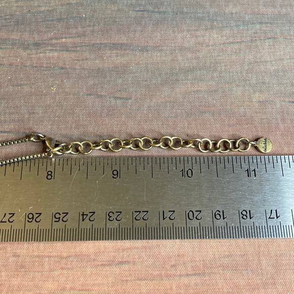 0093 Stella & Dot The Wanderer Multicolor Egyptian-Style Slide Pendant w/Chain - Picture 4 of 5